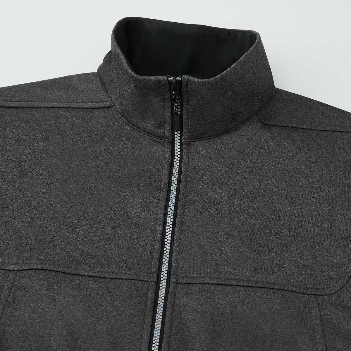 Joris Recycled Waterproof Softshell Vest for Men Laser Engraving - Heather Dark Charcoal - Detail 5