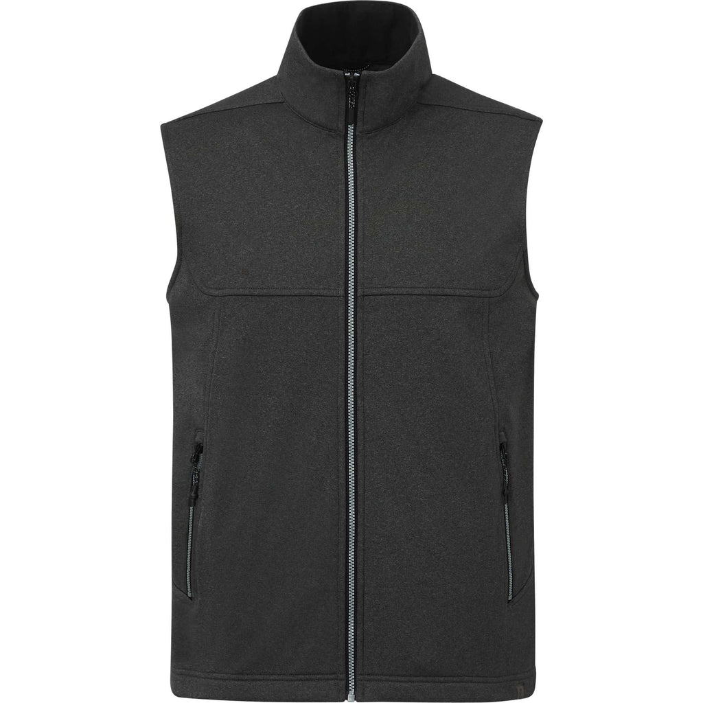 Joris Recycled Waterproof Softshell Vest for Men Laser Engraving - Heather Dark Charcoal - Front
