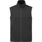 Joris Recycled Waterproof Softshell Vest for Men Laser Engraving - Heather Dark Charcoal - Front
