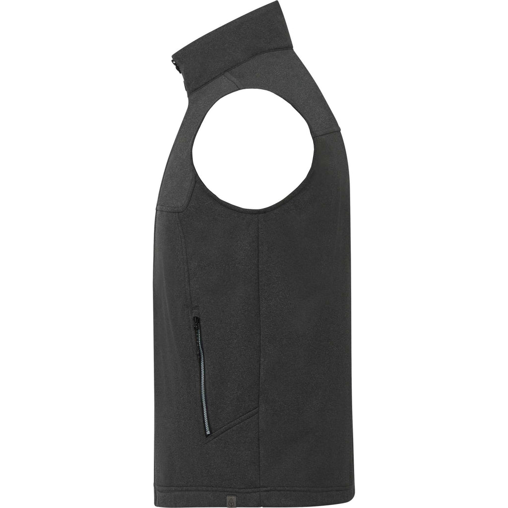 Joris Recycled Waterproof Softshell Vest for Men Laser Engraving - Heather Dark Charcoal - Left Side