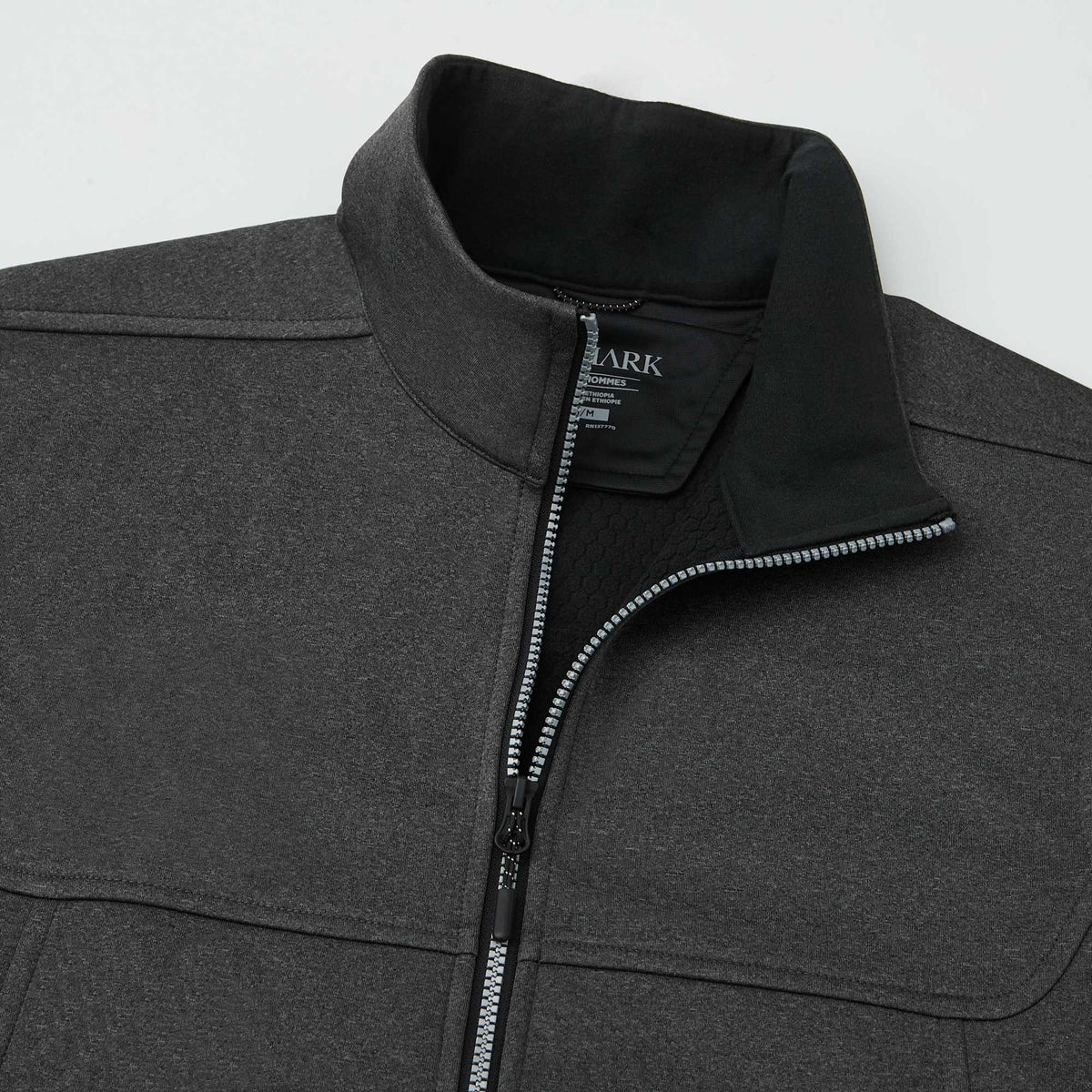 Joris Recycled Waterproof Softshell Vest for Men Transfer - Heather Dark Charcoal - Detail