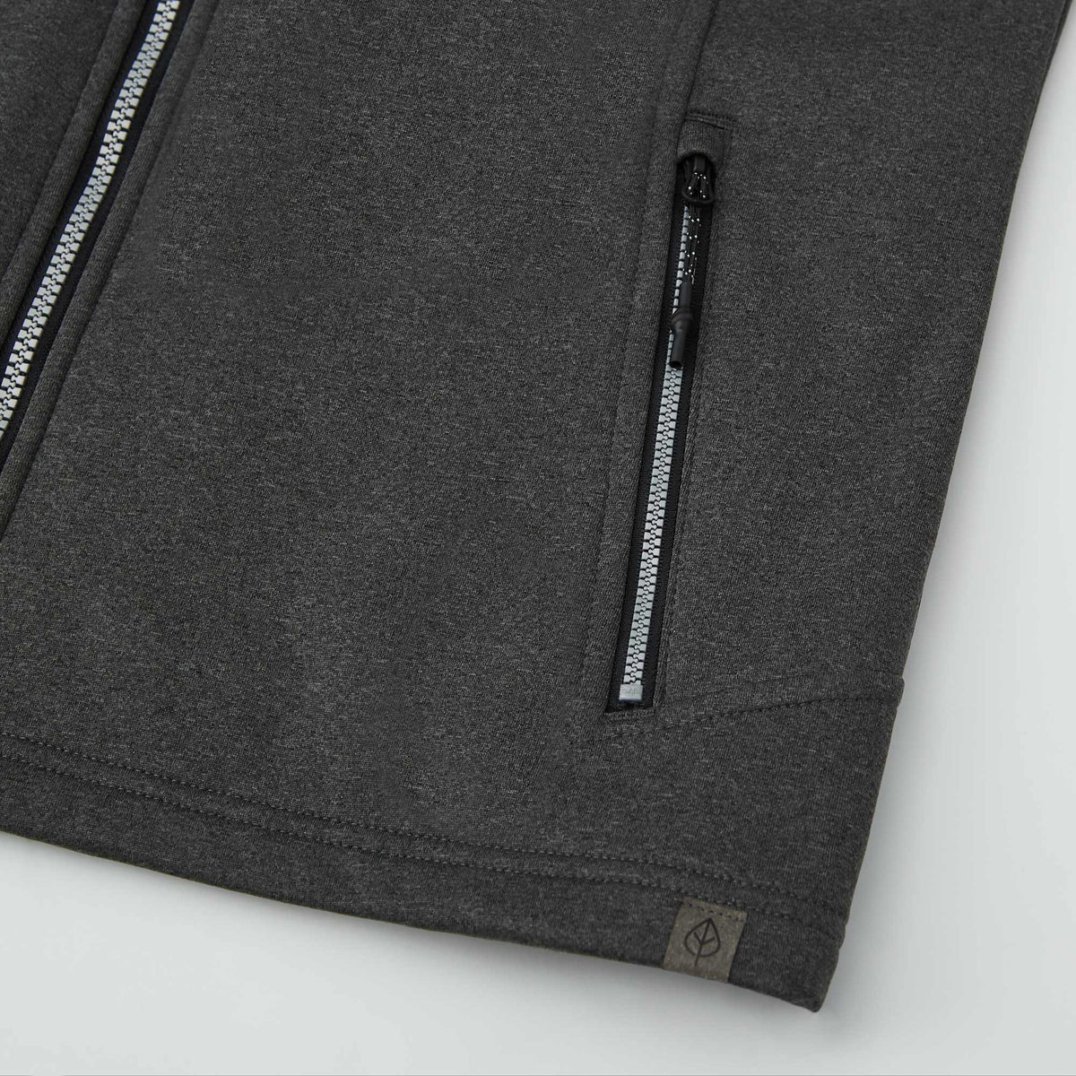 Joris Recycled Waterproof Softshell Vest for Women Embroidery - Heather Dark Charcoal - Detail 2