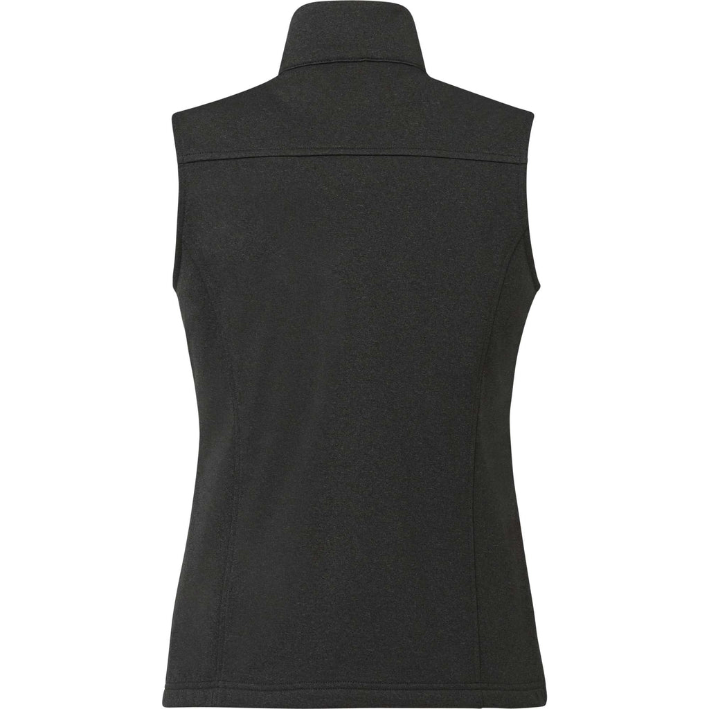 Joris Recycled Waterproof Softshell Vest for Women Transfer - Heather Dark Charcoal - Back