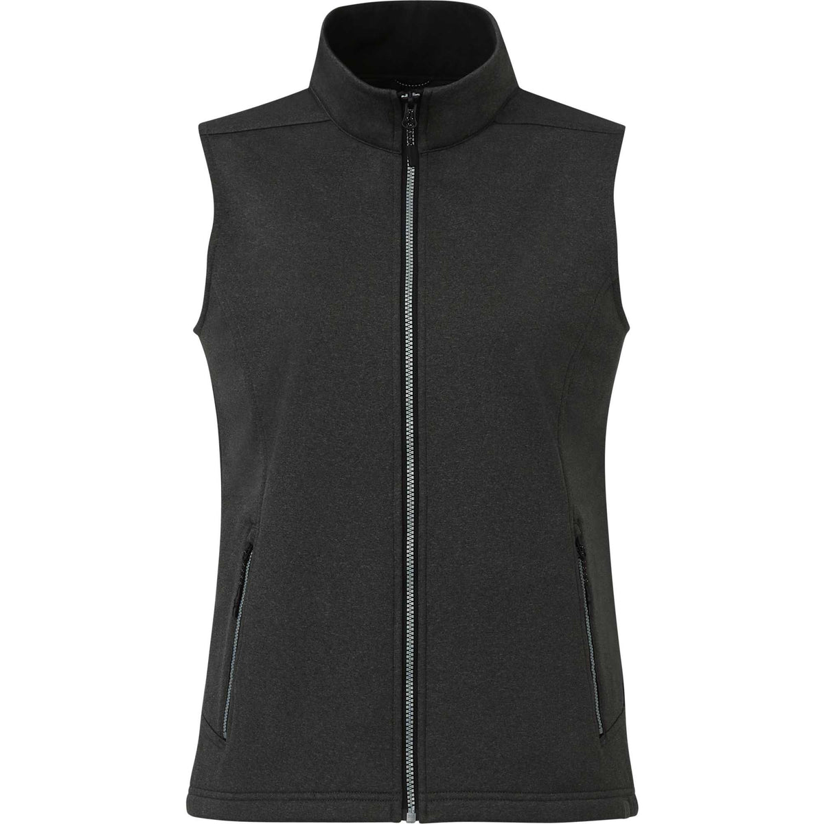 Joris Recycled Waterproof Softshell Vest for Women Transfer - Heather Dark Charcoal - Front