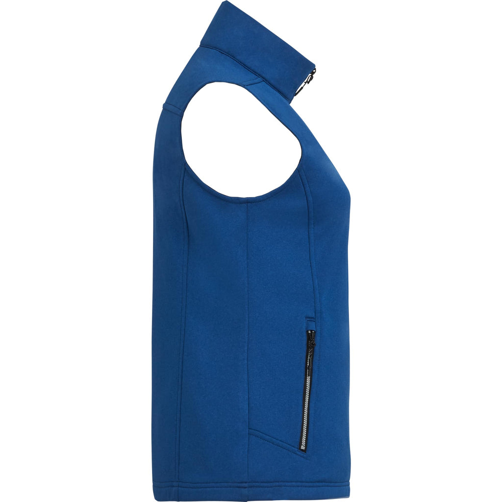 Joris Recycled Waterproof Softshell Vest for Women Transfer - Metro Blue Heather - Right Side