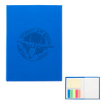 Jotter with Sticky Notes and Page Flags - Blue - Debossing