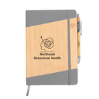 Journal and Pen in Bamboo - Gray - Silk Screen