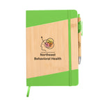 Journal and Pen in Bamboo - Green - Full Color