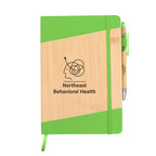 Journal and Pen in Bamboo - Green - Silk Screen