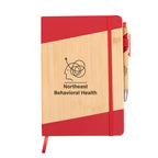 Journal and Pen in Bamboo - Red - Silk Screen