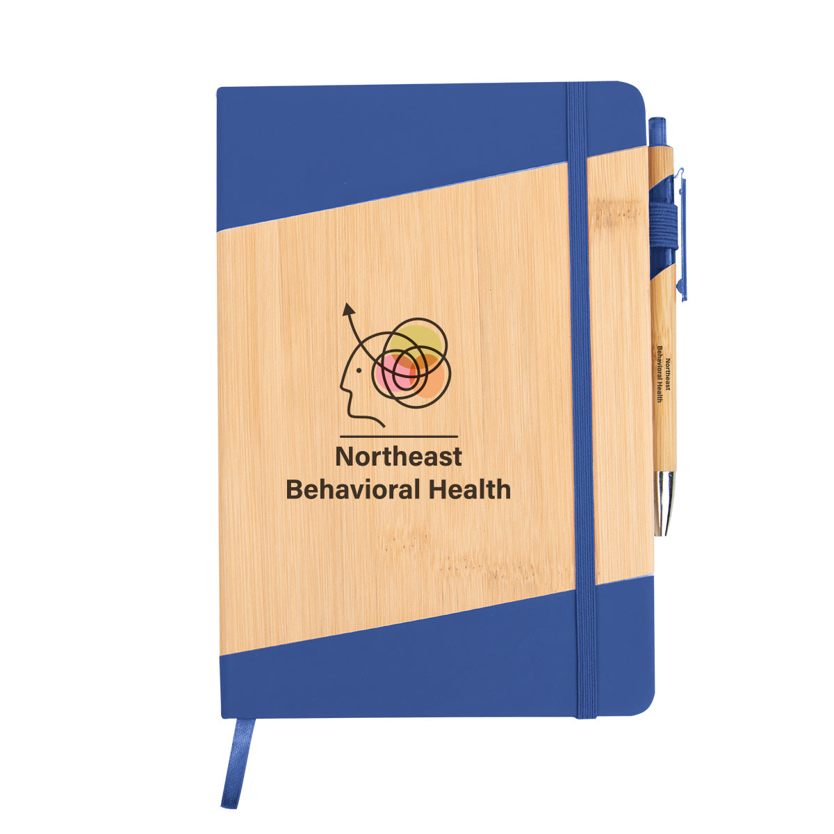 Journal and Pen in Bamboo - Royal Blue - Full Color