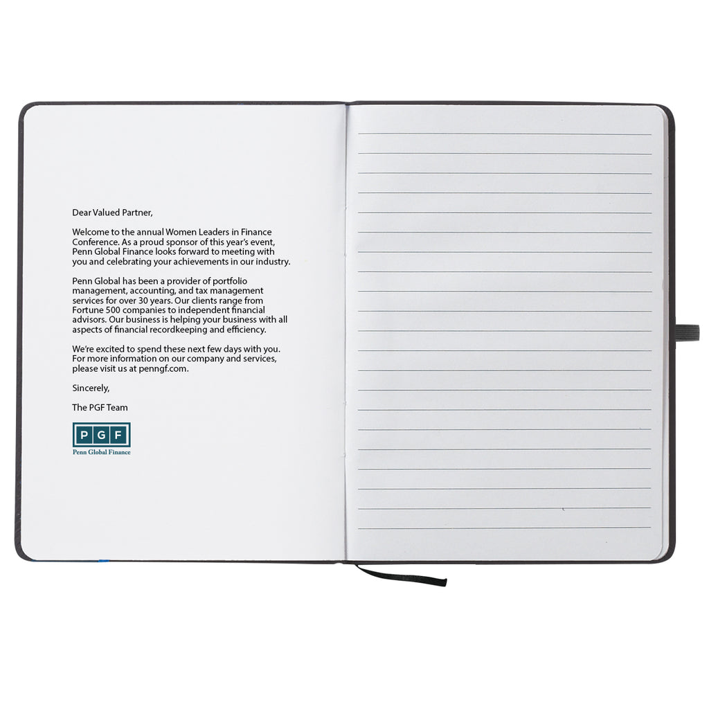 Journal Notebook in Recycled PET Full Color - Black - Pad Print