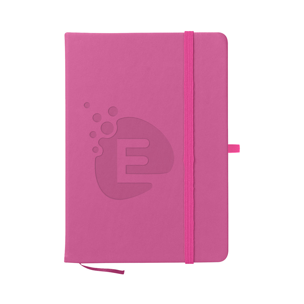 Journal Notebook in Recycled PET Full Color - Fuchsia - Debossing