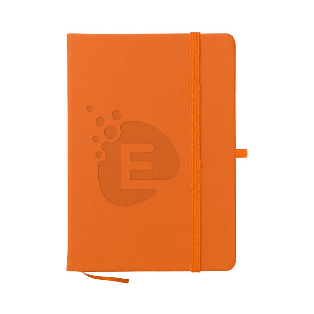 Journal Notebook in Recycled PET Full Color - Orange - Debossing