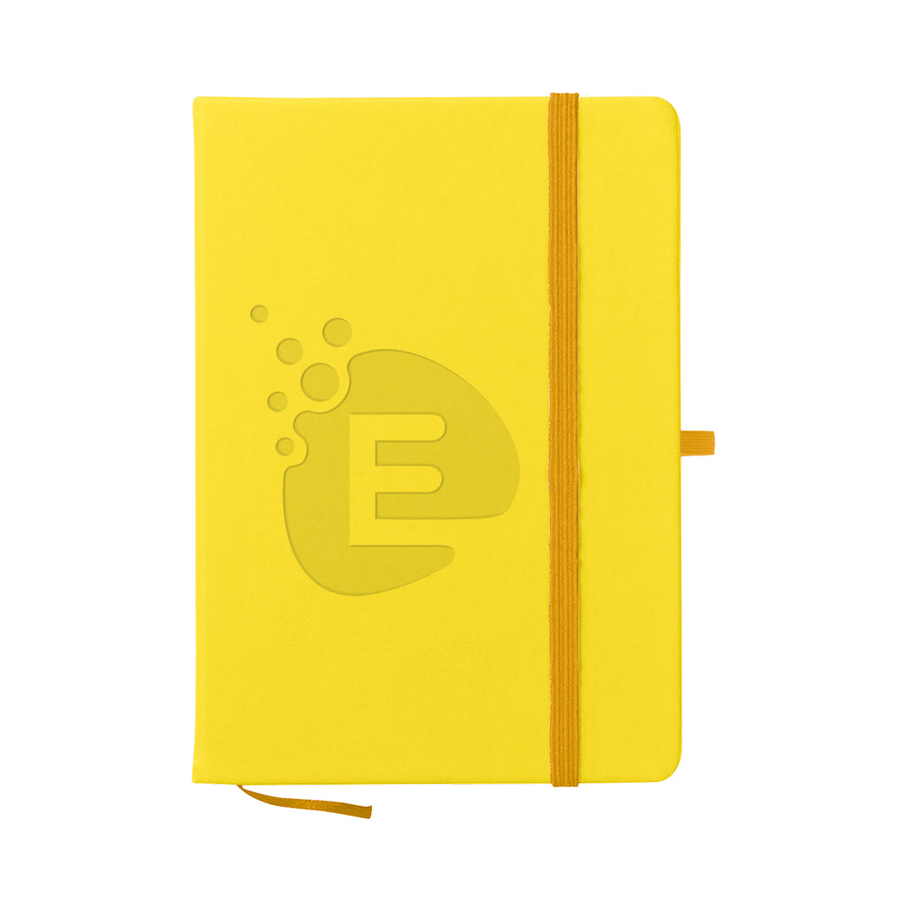 Journal Notebook in Recycled PET Full Color - Yellow - Debossing