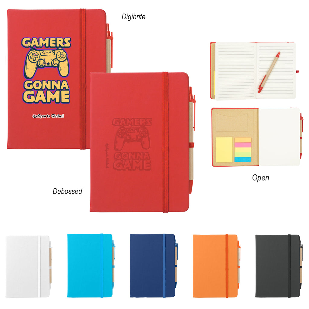 Journal Notebook with Sticky Notes and Flags Full Color