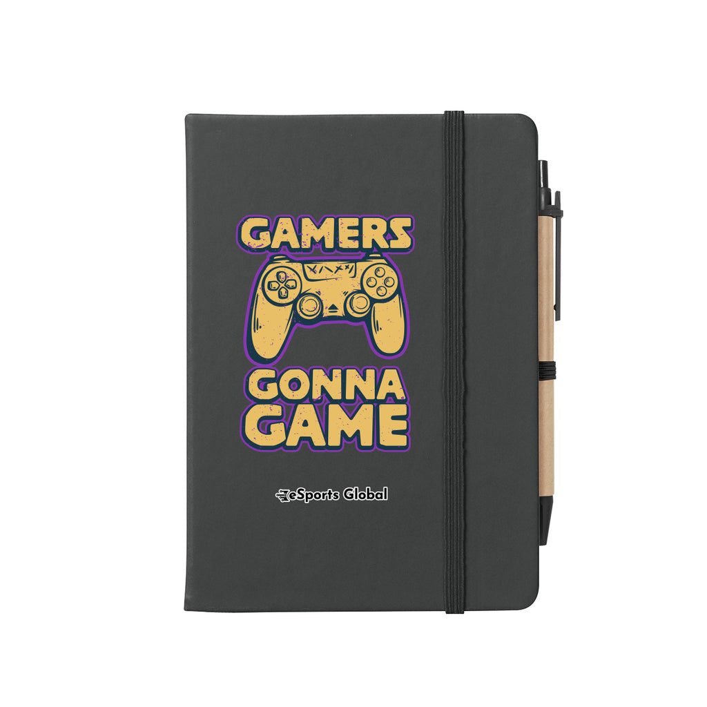 Journal Notebook with Sticky Notes and Flags Full Color - Black - Full Color