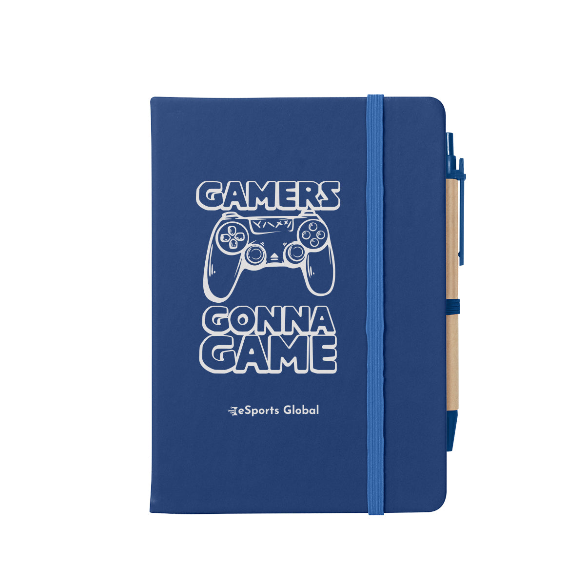 Journal Notebook with Sticky Notes and Flags Full Color - Blue - Silk Screen