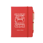 Journal Notebook with Sticky Notes and Flags Full Color - Red - Silk Screen