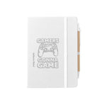 Journal Notebook with Sticky Notes and Flags Full Color - White - Debossing