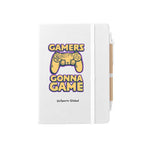 Journal Notebook with Sticky Notes and Flags Full Color - White - Full Color