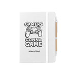 Journal Notebook with Sticky Notes and Flags Full Color - White - Silk Screen