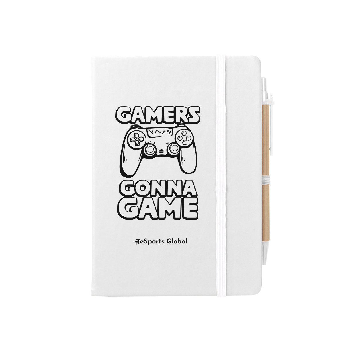 Journal Notebook with Sticky Notes and Flags Full Color - White - Silk Screen
