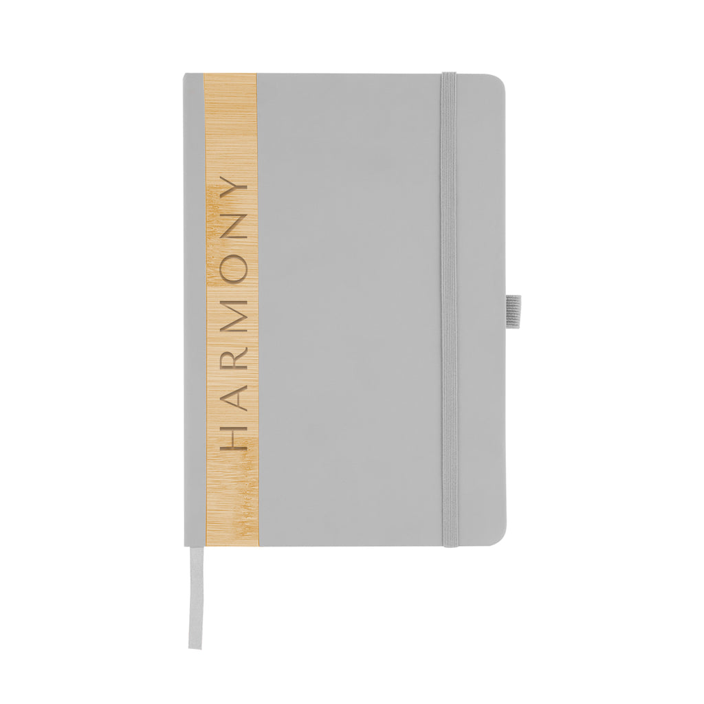 Journal with Bamboo Accent in Recycled PET Full Color - Laser Engraving