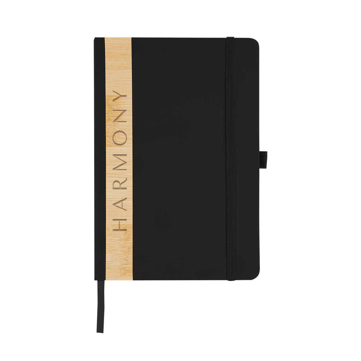 Journal with Bamboo Accent in Recycled PET Full Color - Laser Engraving