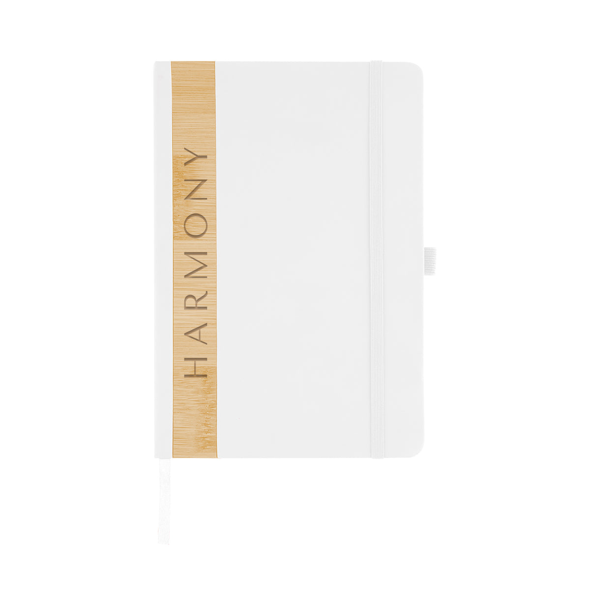 Journal with Bamboo Accent in Recycled PET Full Color - Laser Engraving