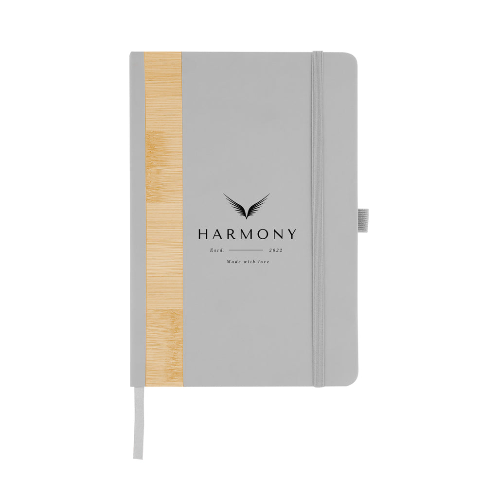 Journal with Bamboo Accent in Recycled PET Full Color - Silk Screen