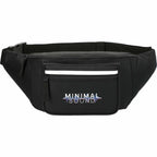 Journey Fanny Pack with Zippered Front Pocket Transfer - Black - Front
