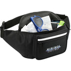 Journey Fanny Pack with Zippered Front Pocket Transfer - Black - Photo