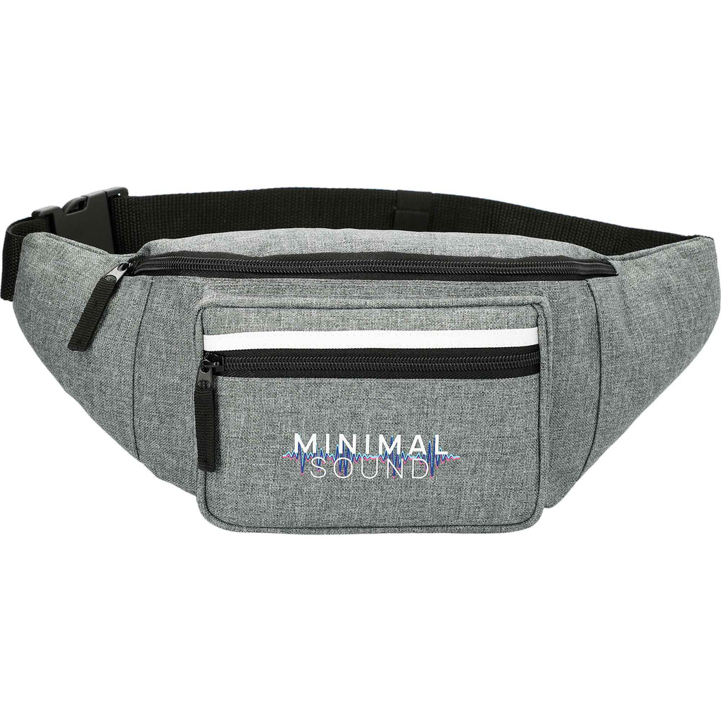 Journey Fanny Pack with Zippered Front Pocket Transfer - Graphite - Front