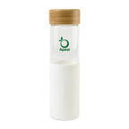 Journey Glass Bottle with Bamboo Lid, 20 oz - White - View 1
