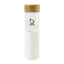 Journey Glass Bottle with Bamboo Lid, 20 oz - White - View 1