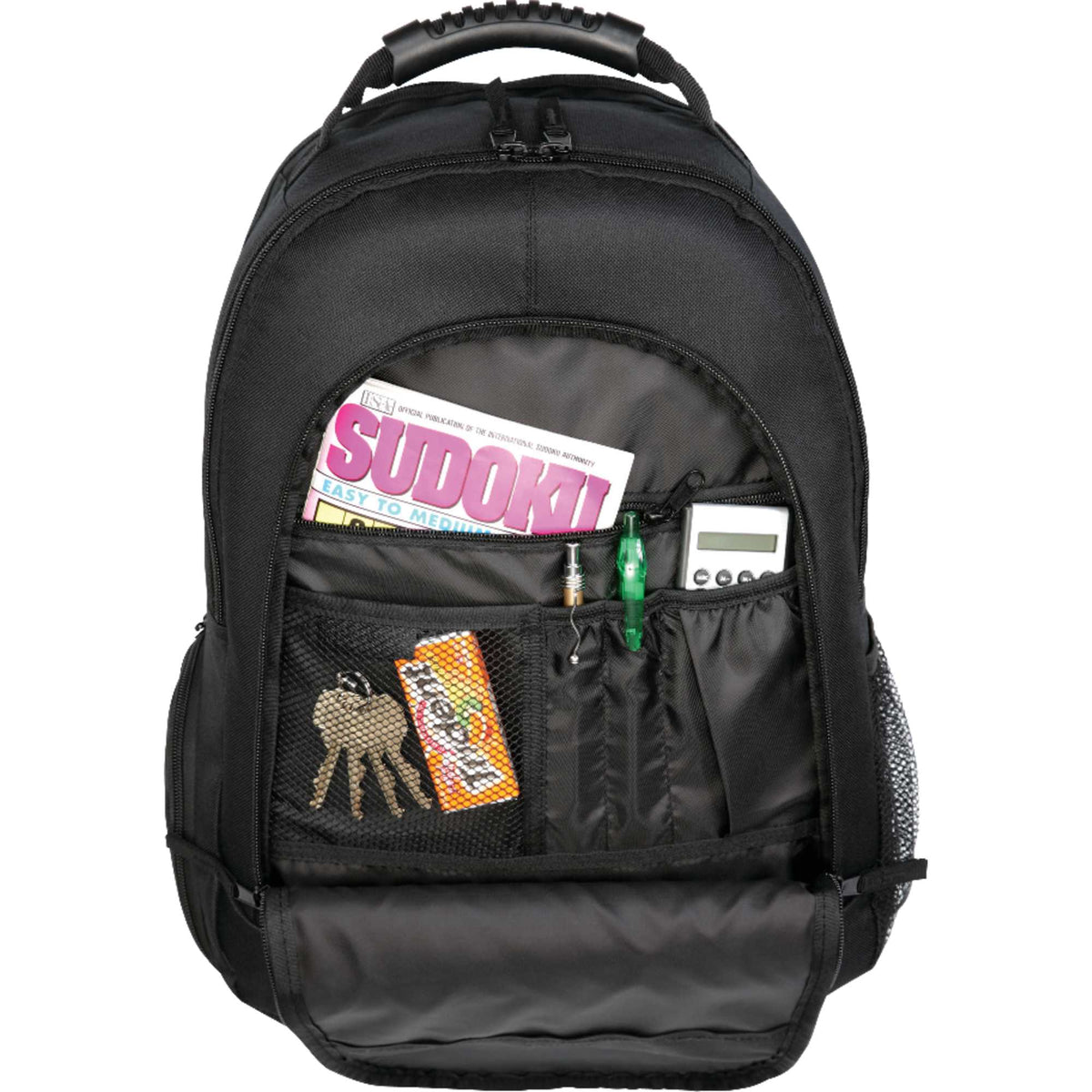 Journey Laptop Backpack with Media Pocket, 15 Inch Full Color - Black - Photo