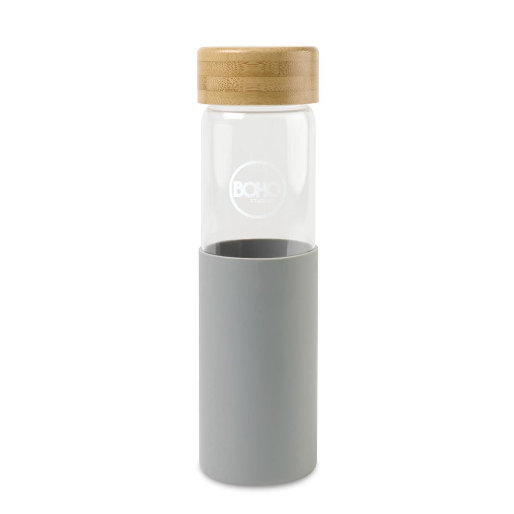 Journey Tritan Bottle with Bamboo Lid, 20 oz Laser Engraving - Dove Grey - View 1