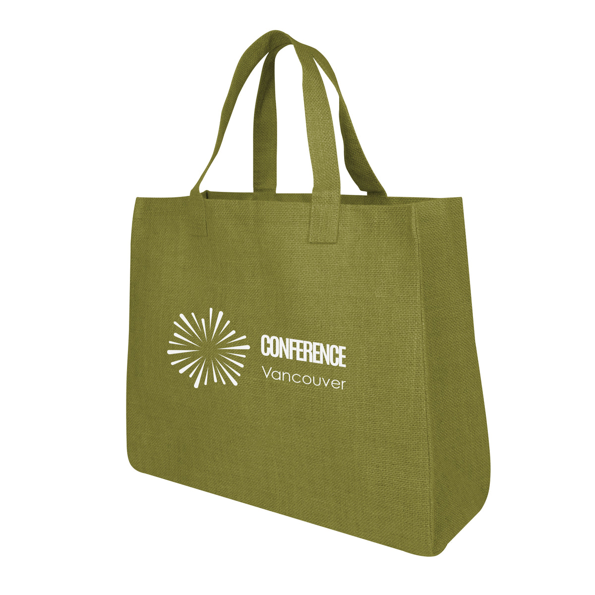 Juliet Tote Bag in Jute - Olive - Silk Screen