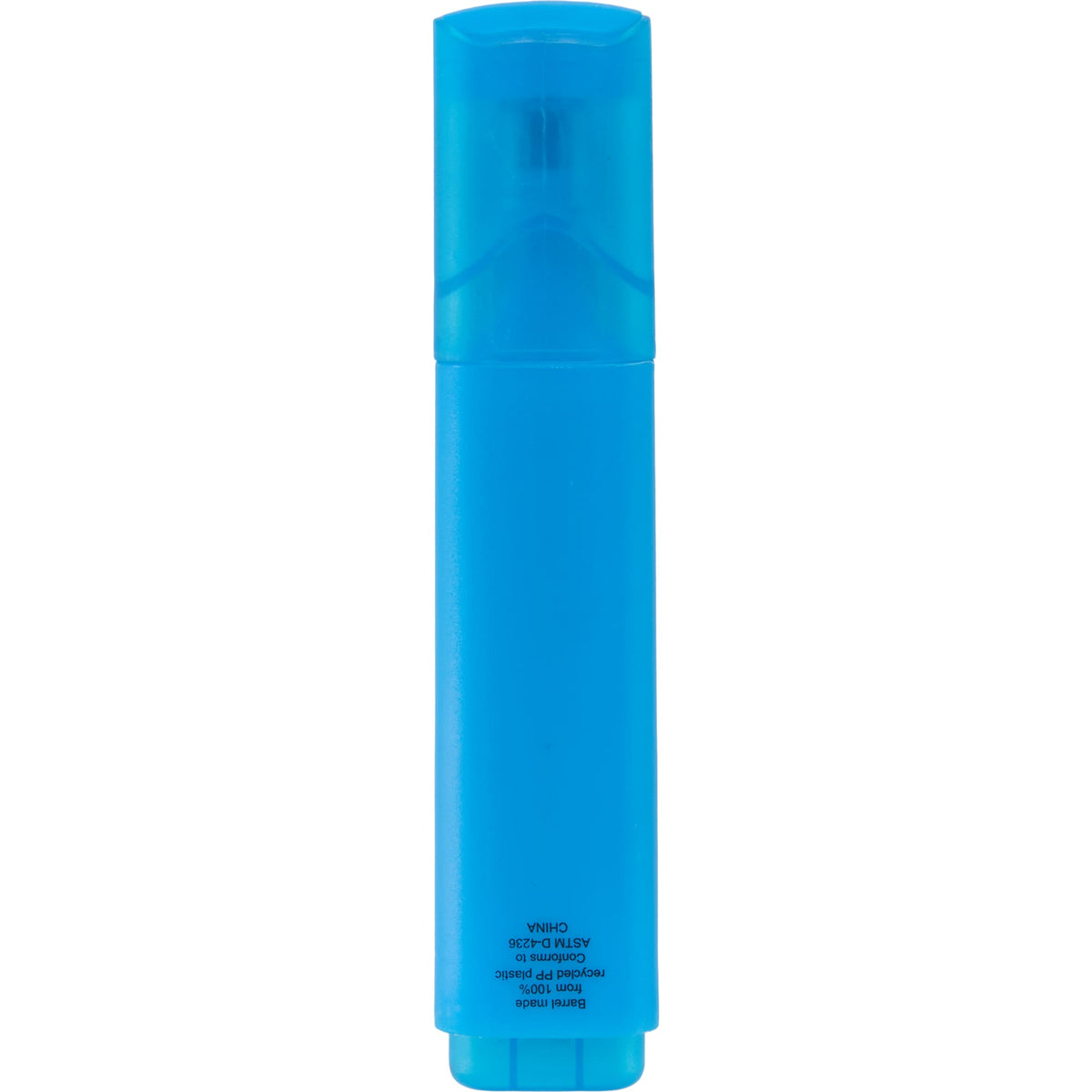 Jumbo Chisel Tip Highlighter in Recycled Plastic - Neon Blue - Back
