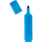 Jumbo Chisel Tip Highlighter in Recycled Plastic - Neon Blue - Detail