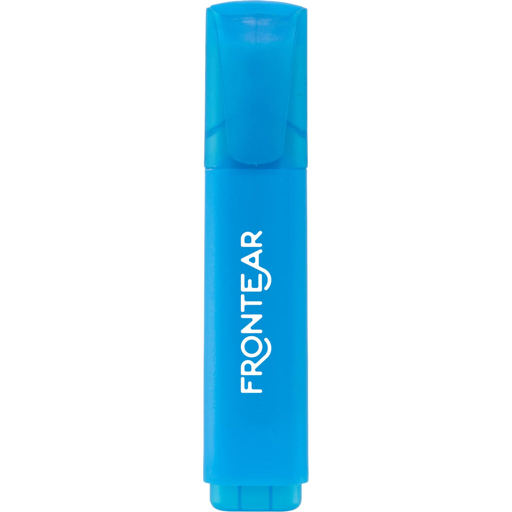 Jumbo Chisel Tip Highlighter in Recycled Plastic - Neon Blue - Front