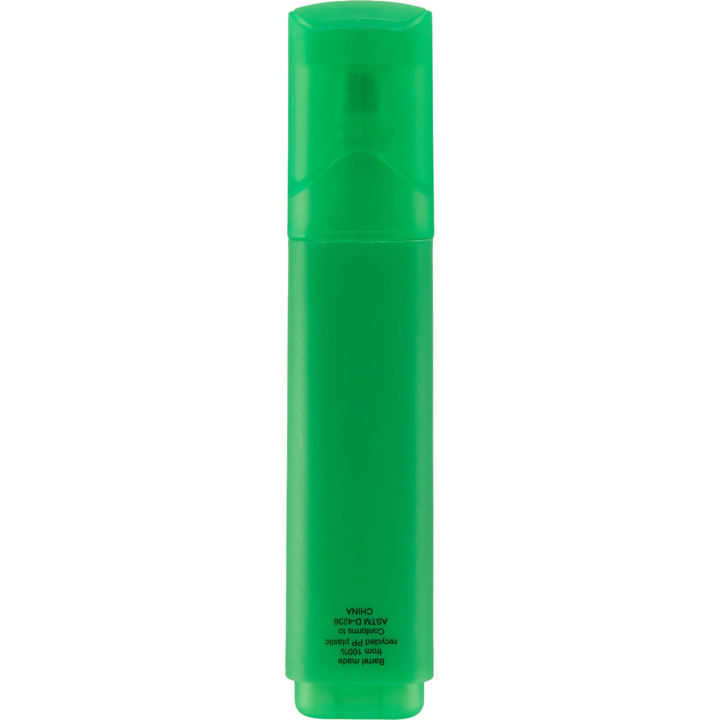 Jumbo Chisel Tip Highlighter in Recycled Plastic - Neon Green - Back