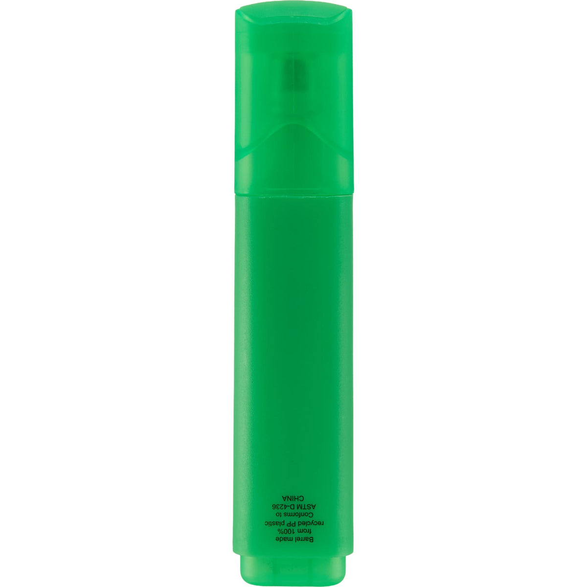 Jumbo Chisel Tip Highlighter in Recycled Plastic - Neon Green - Back