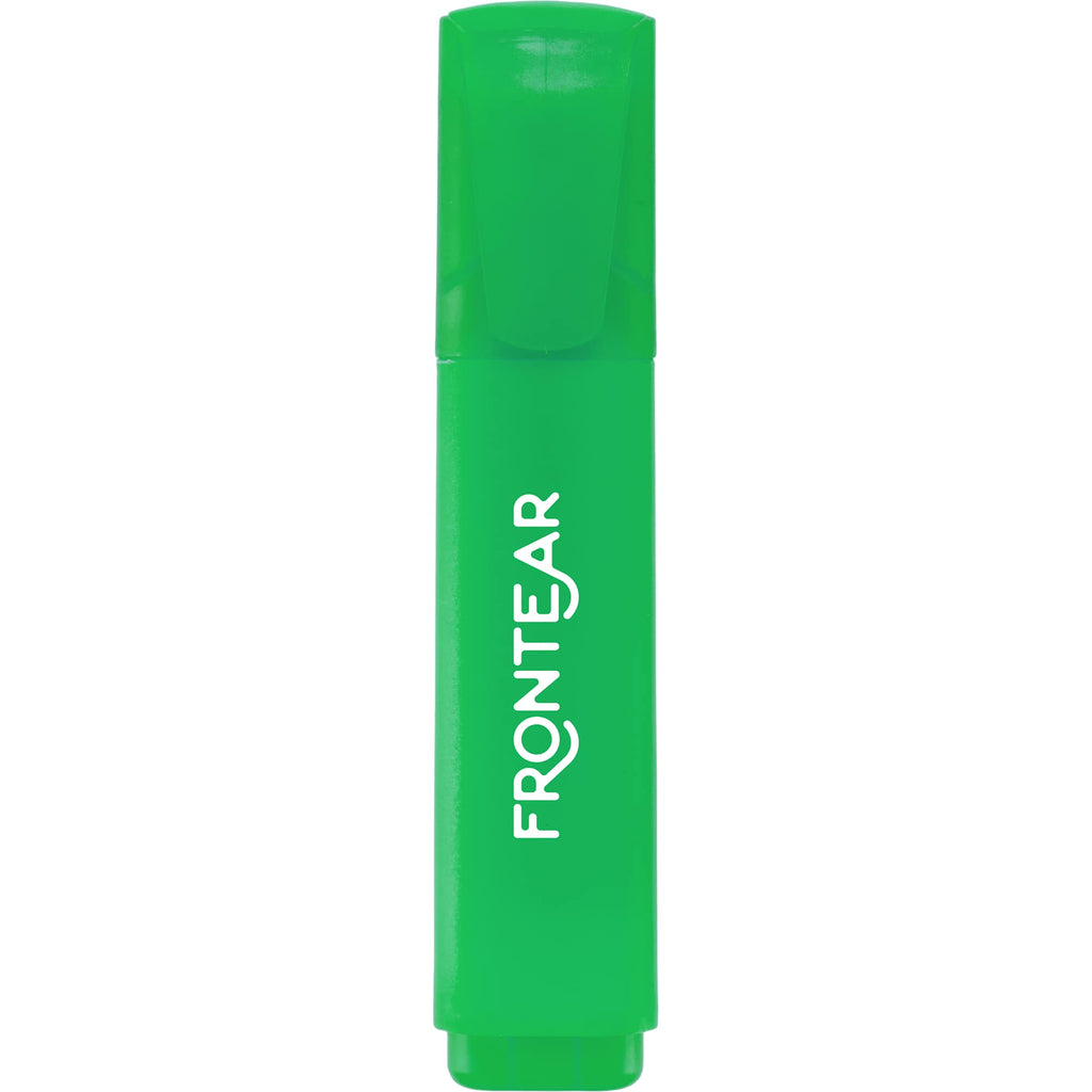 Jumbo Chisel Tip Highlighter in Recycled Plastic - Neon Green - Front