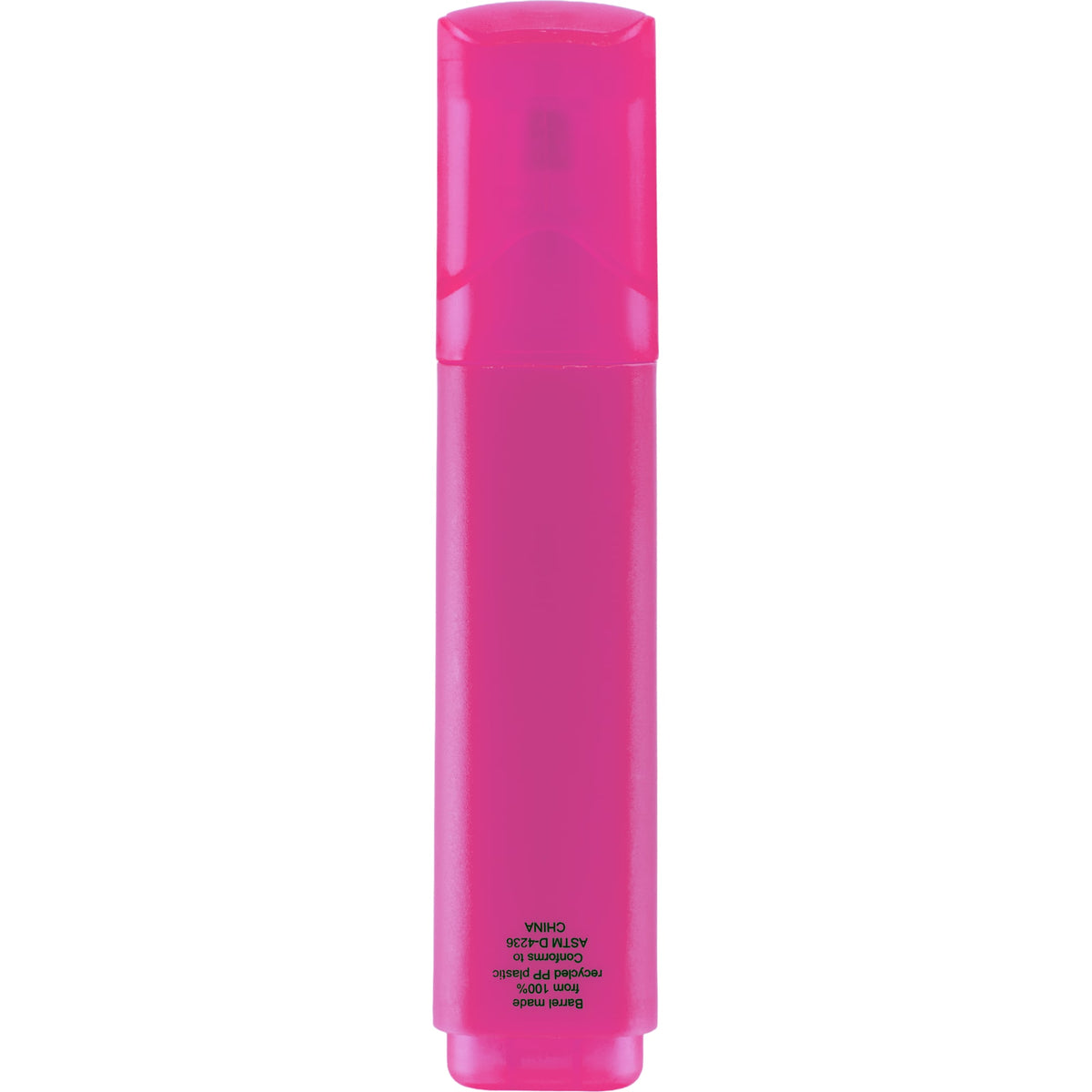 Jumbo Chisel Tip Highlighter in Recycled Plastic - Neon Pink - Back