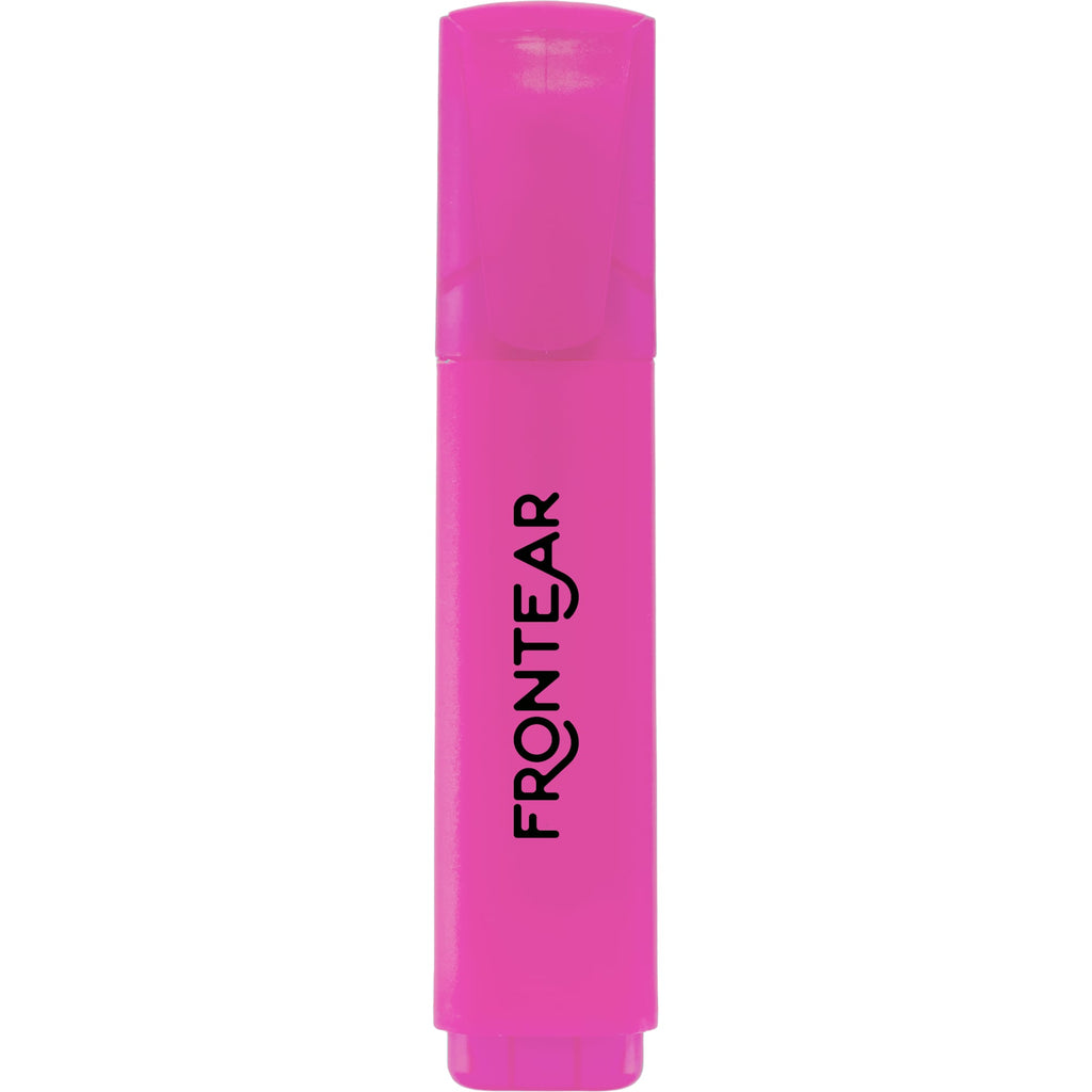 Jumbo Chisel Tip Highlighter in Recycled Plastic - Neon Pink - Front
