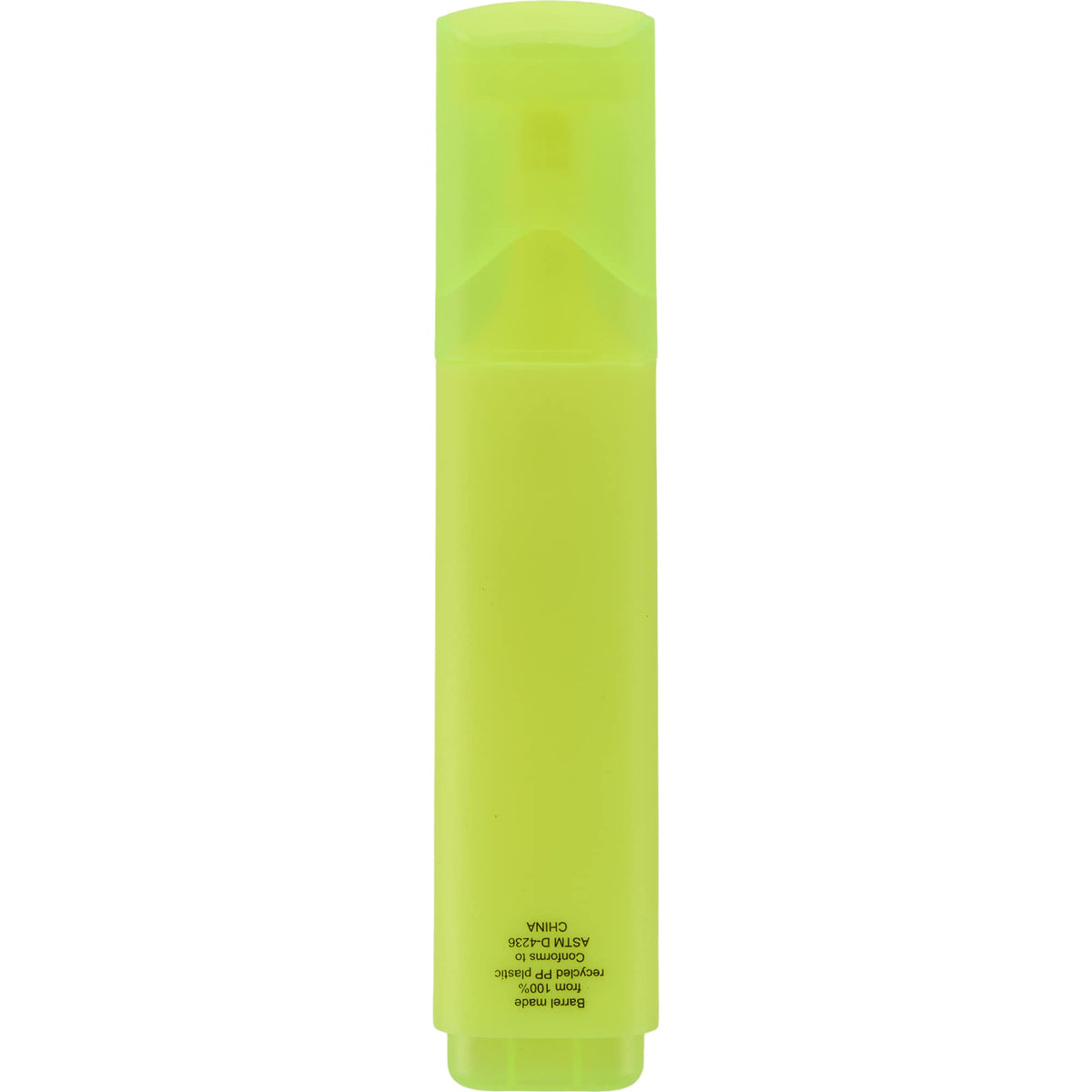 Jumbo Chisel Tip Highlighter in Recycled Plastic - Neon Yellow - Back