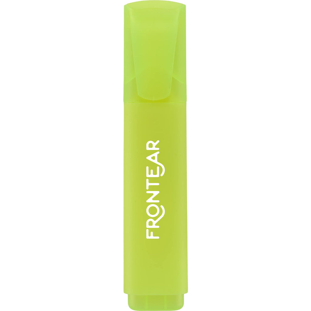 Jumbo Chisel Tip Highlighter in Recycled Plastic - Neon Yellow - Front
