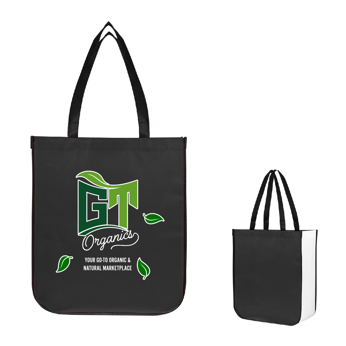 Jumbo Lola Laminated Tote Bag in Recycled PET - Black - Colorbrite